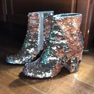 Steve Madden Georgia Flip Sequin Ankle Boot